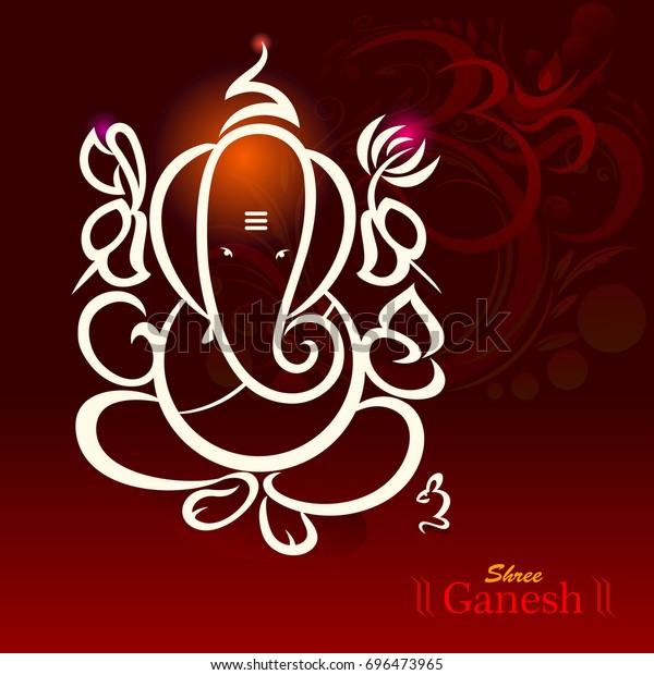 Silhouette Lord Ganesha Stock Vector (Royalty Free) 696473965 ...