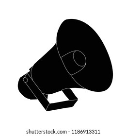 silhouette, loudspeaker icon