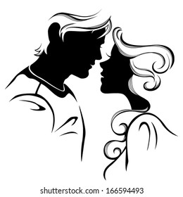 Silhouette of lovers