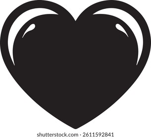 Silhouette of Lovers in Heart Shape