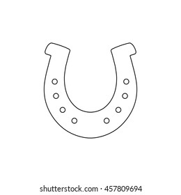 Silhouette Lucky Horseshoe Black Vector Icon Stock Vector (Royalty Free ...