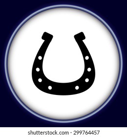 silhouette lucky horseshoe - vector 