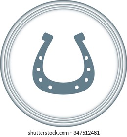 silhouette lucky horseshoe - vector 