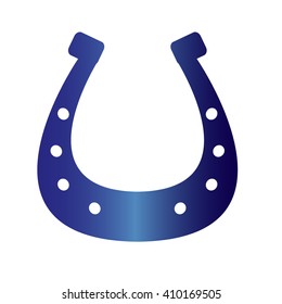silhouette lucky horseshoe - vector 