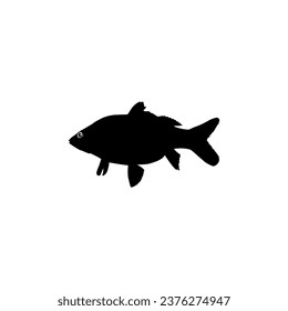 Silhouette of the Lutjanidae, or snappers are a family of perciform fish, mainly marine, can use for Art Illustration, Logo Gram, Pictogram or Graphic Design Element. Vector Illustration