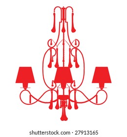 Silhouette of luxury chandelier