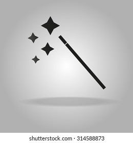 Silhouette of a magic wand