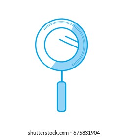 silhouette magnifying glass instrument to analyzing