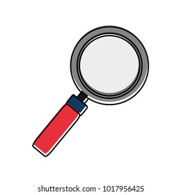 silhouette magnifying glass tool and search symbol