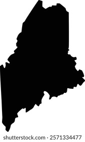 silhouette of  Maine State U.S.