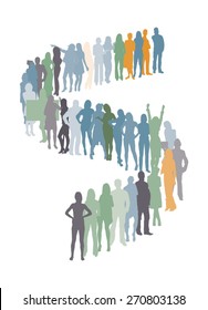 Silhouette macht ein Symbol