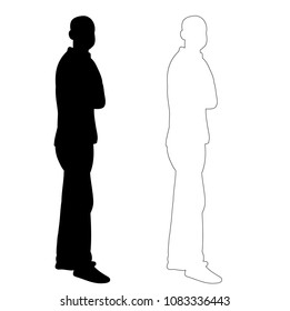 silhouette male businessman