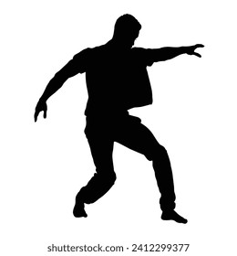 silhouette of a male dancer in action pose