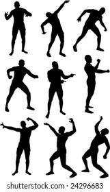 silhouette of male dancing