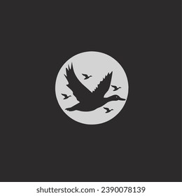Silhouette Mallard Duck for Nature and Wildlife Logo design