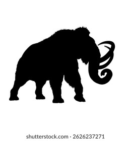 Silhouette of a mammoth – vector illustration