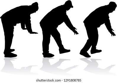 Silhouette of a man.