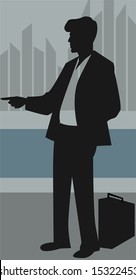  silhouette of a man 	