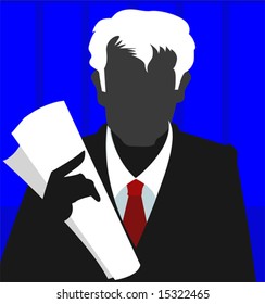 silhouette of man 	