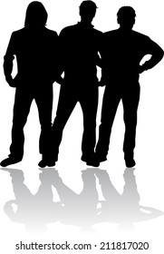 Silhouette of a man. 