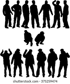 Silhouette of a man.