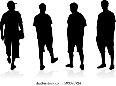 Silhouette of a man.