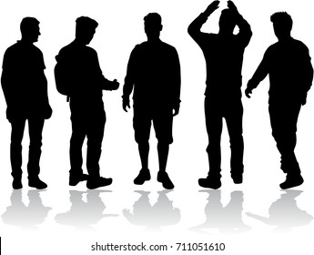 Silhouette of a man.