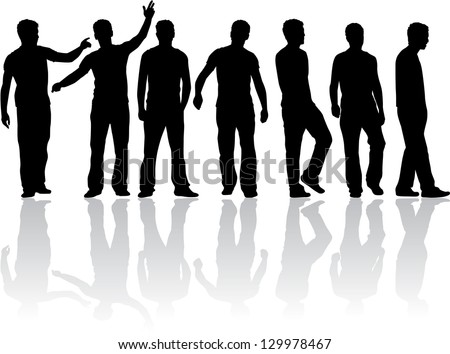 Silhouette Man Stock Vector (Royalty Free) 129978467 - Shutterstock