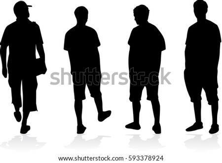 Silhouette of a man.