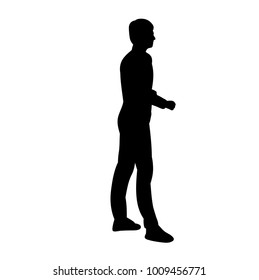 silhouette man alone walking