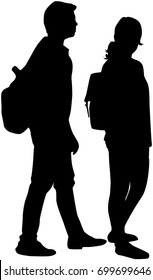 Silhouette of a man with backpack - traveler.