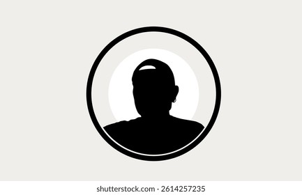 Silhouette of a Man with Bold Shadows and Minimal Artistic Expression