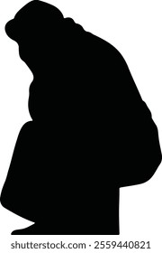 silhouette of a man with a broken heart