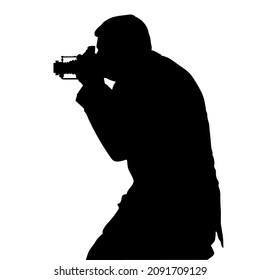 4,432 Man holding camera silhouette Images, Stock Photos & Vectors ...
