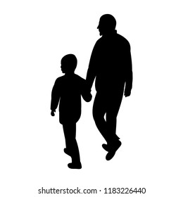 Silhouette Man Child Stock Vector (Royalty Free) 1183226440 | Shutterstock