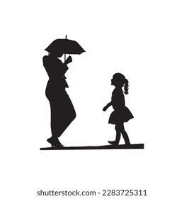 silhouette  man  of children vector art,pj