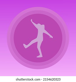silhouette of a man dancing