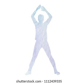 silhouette man dancing dance