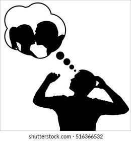 Silhouette of a Man dreaming