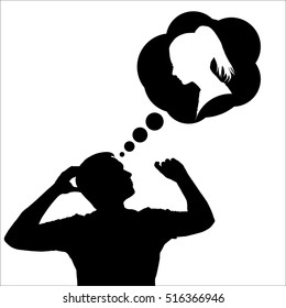 Silhouette of a Man dreaming