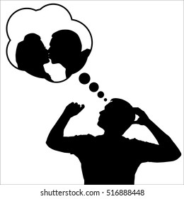 Silhouette of a Man dreaming
