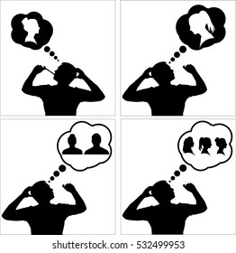 Silhouette of a Man dreaming