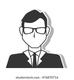 silhouette man elegant executive design