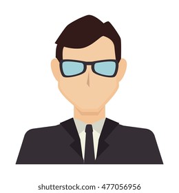 silhouette man elegant executive design