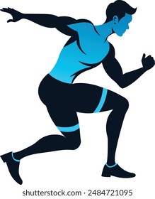 silhouette man exercise illustration vector