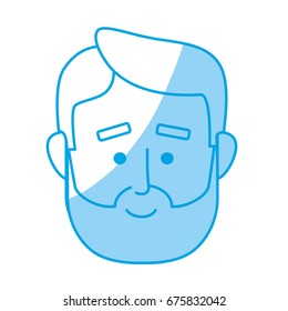 silhouette man face with hairstyle design