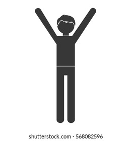 silhouette man father parent family vector illustration eps 10