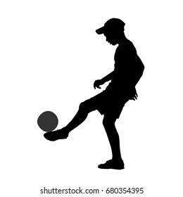 Silhouette of a man football vector