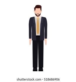 silhouette man with formal suit and necktie