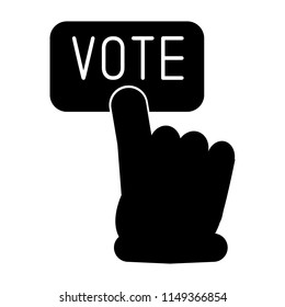 silhouette man hand give vote